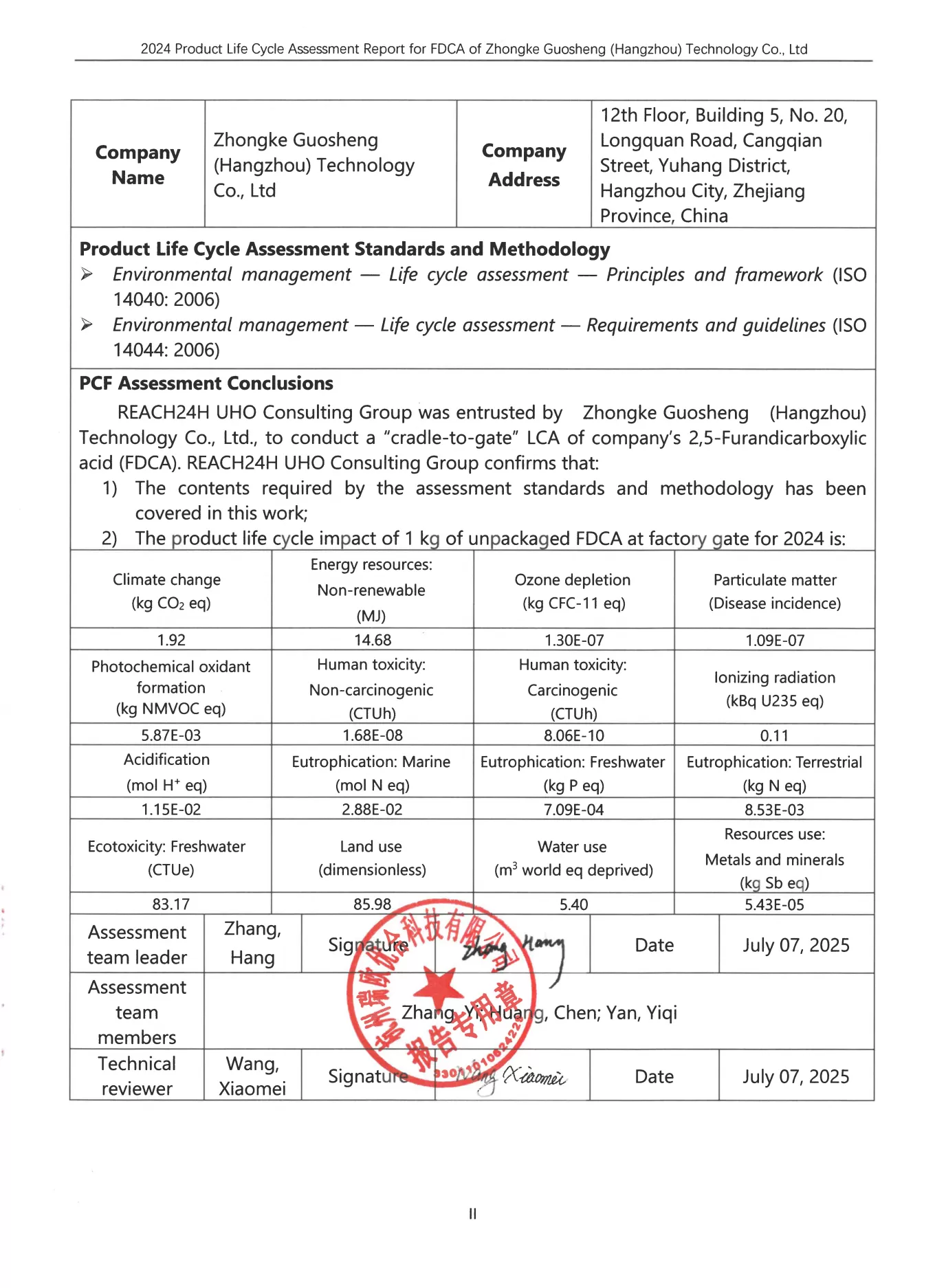 Life Cycle Assessment (LCA)